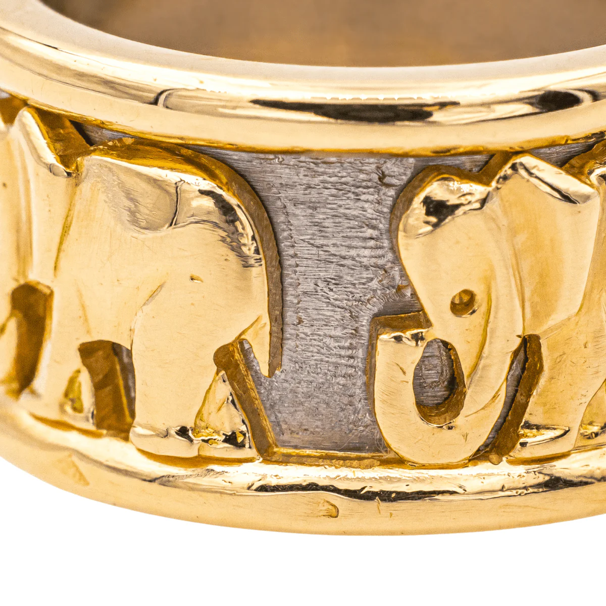 Ring CARTIER "Elephant" headband in yellow gold and white gold - Image 4