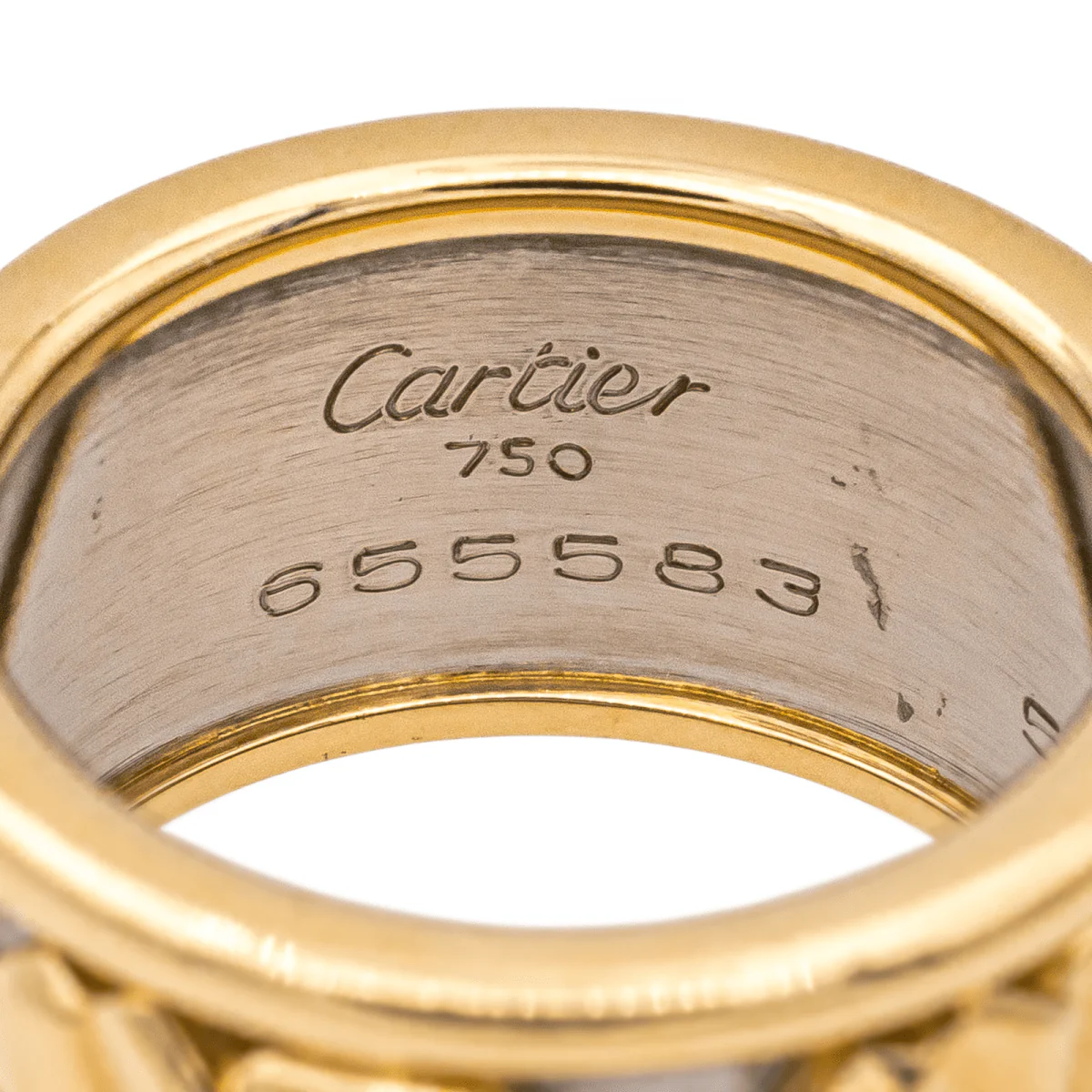 Ring CARTIER "Elephant" headband in yellow gold and white gold - Image 5