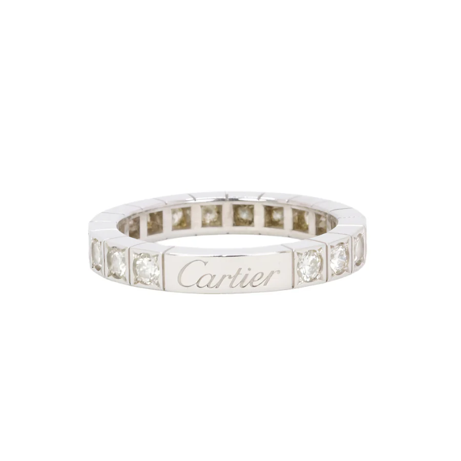 Ring Ring CARTIER "Lanière" in white gold and diamonds