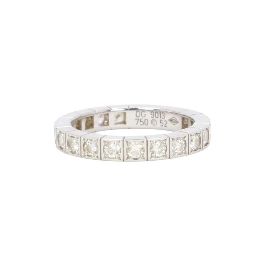 Ring Ring CARTIER "Lanière" in white gold and diamonds - Image 5