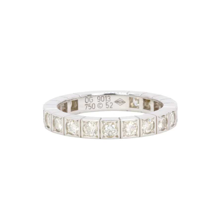 Ring Ring CARTIER "Lanière" in white gold and diamonds - Image 6