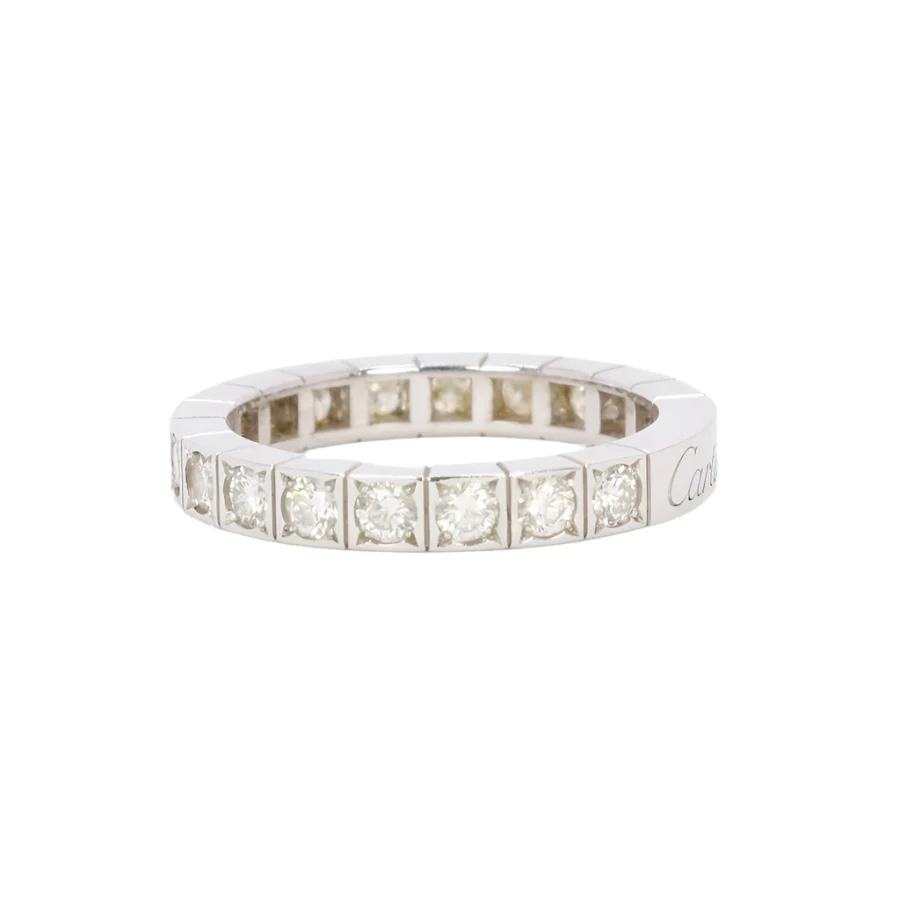 Ring Ring CARTIER "Lanière" in white gold and diamonds - Image 8