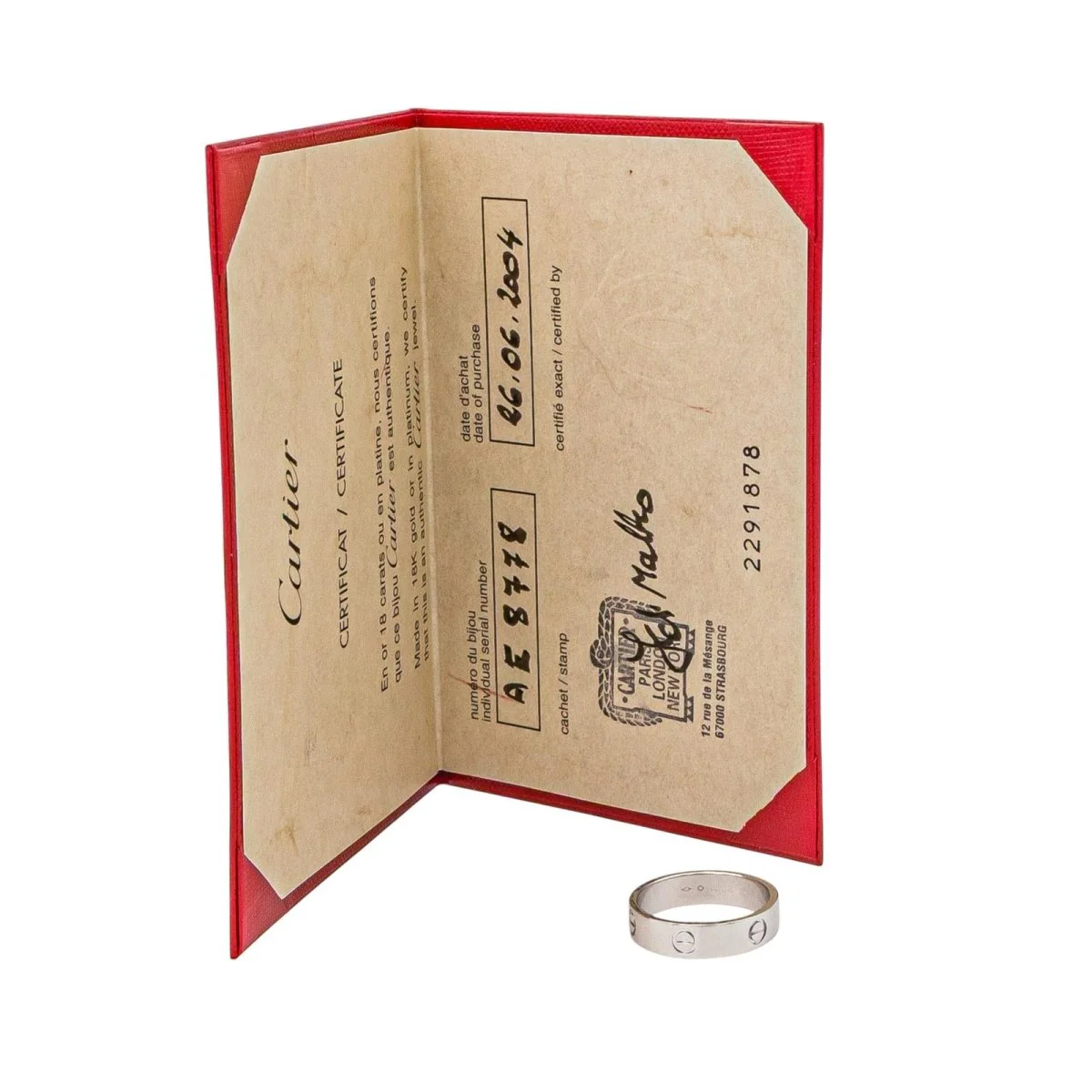 Ring CARTIER "Love" wedding ring in paltinium - Image 8