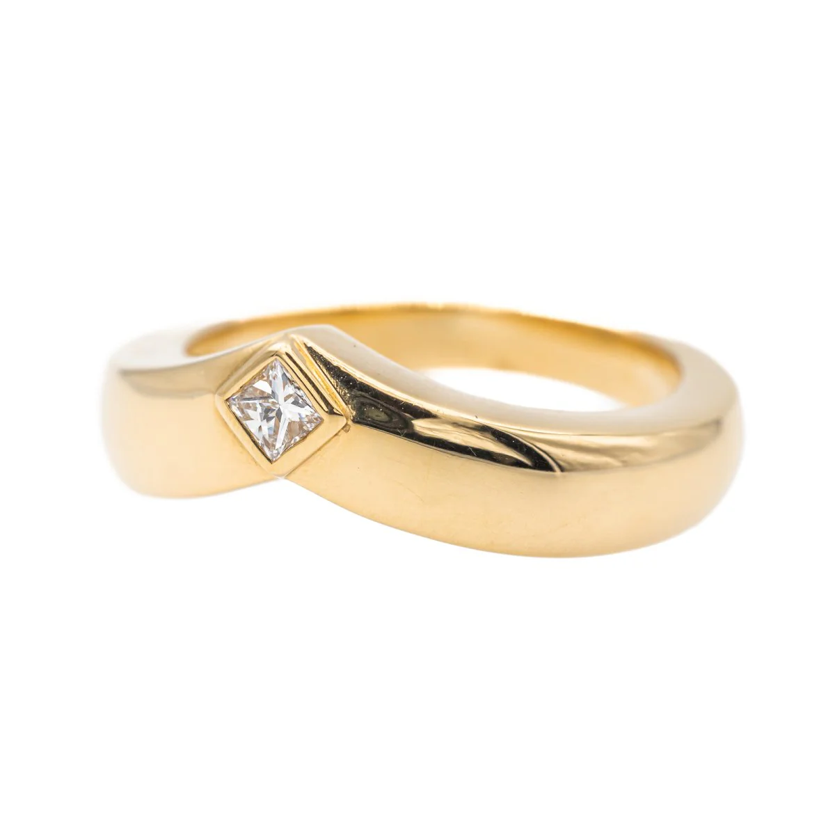 Cartier Ring Solitaire Triandre Yellow gold diamond - Image 3