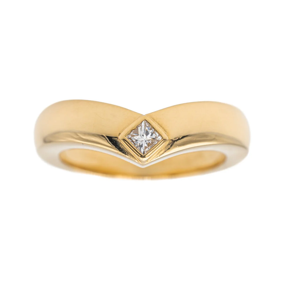 Cartier Ring Solitaire Triandre Yellow gold diamond - Image 9