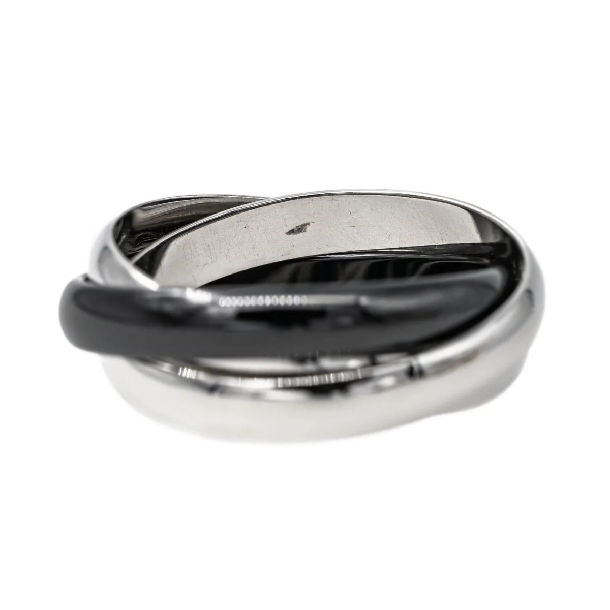 CARTIER "Trinity" ring in white gold and black ceramic - Image 7