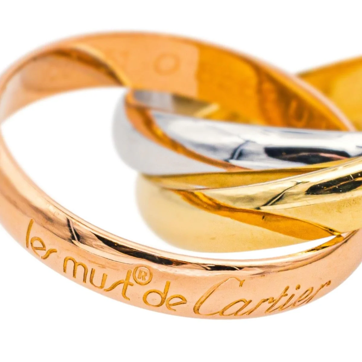 Wedding band ring CARTIER "Trinity" in Yellow gold, White gold and Rose gold - Image 7