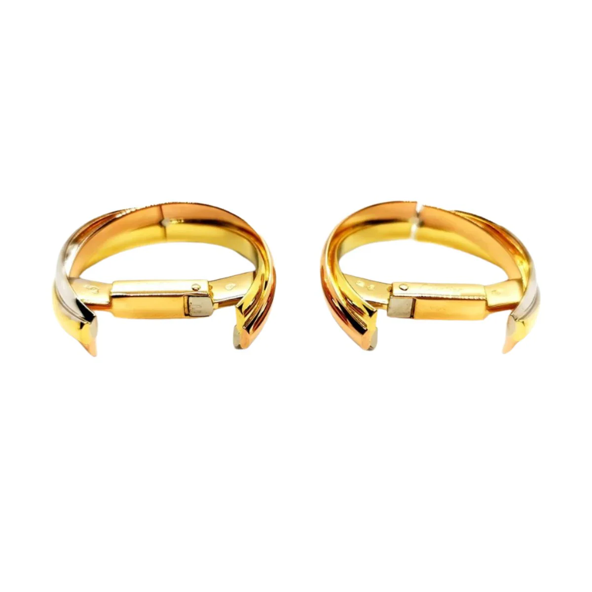 CARTIER "Trinity" cufflinks in yellow gold, white gold and pink gold - Image 3