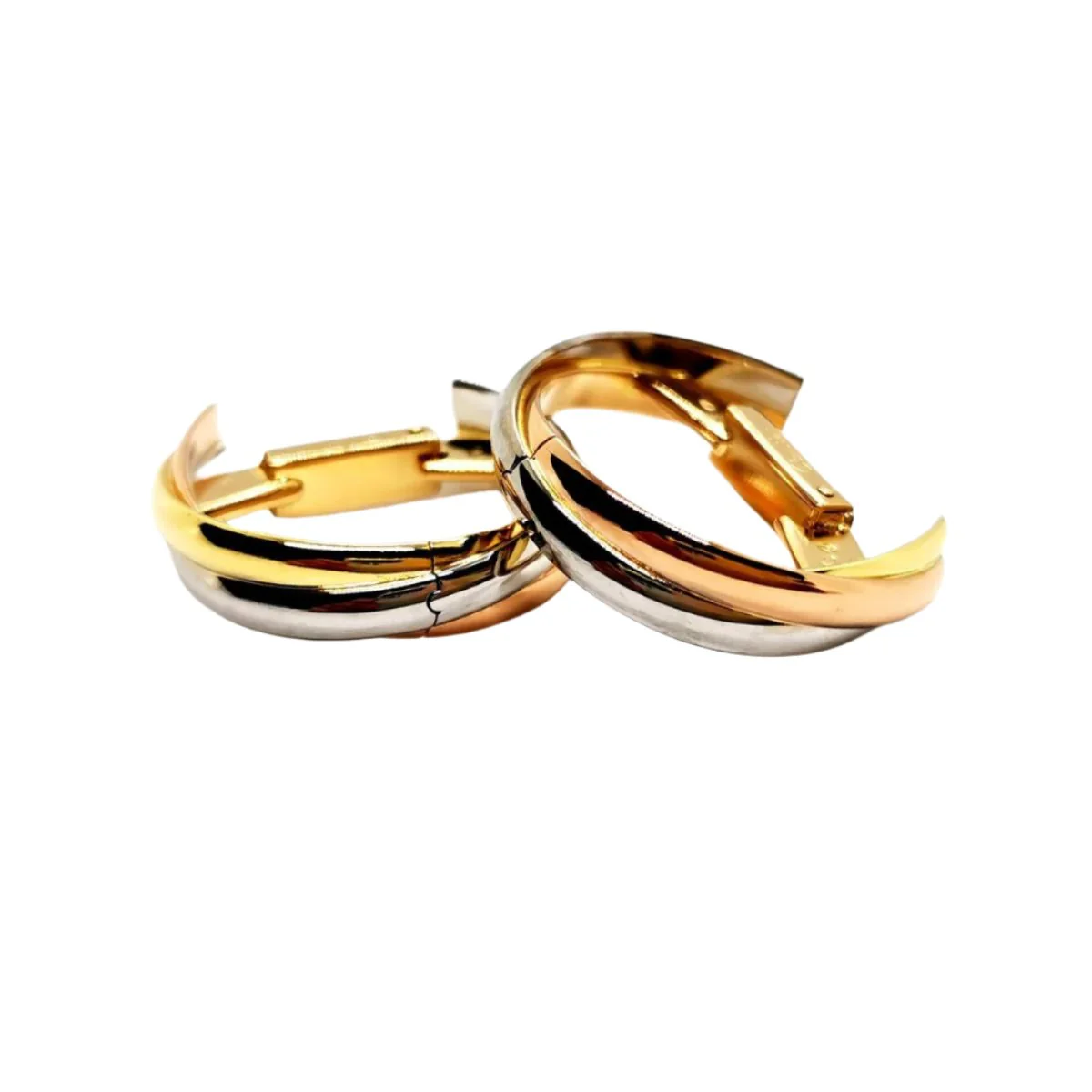 CARTIER "Trinity" cufflinks in yellow gold, white gold and pink gold - Image 4