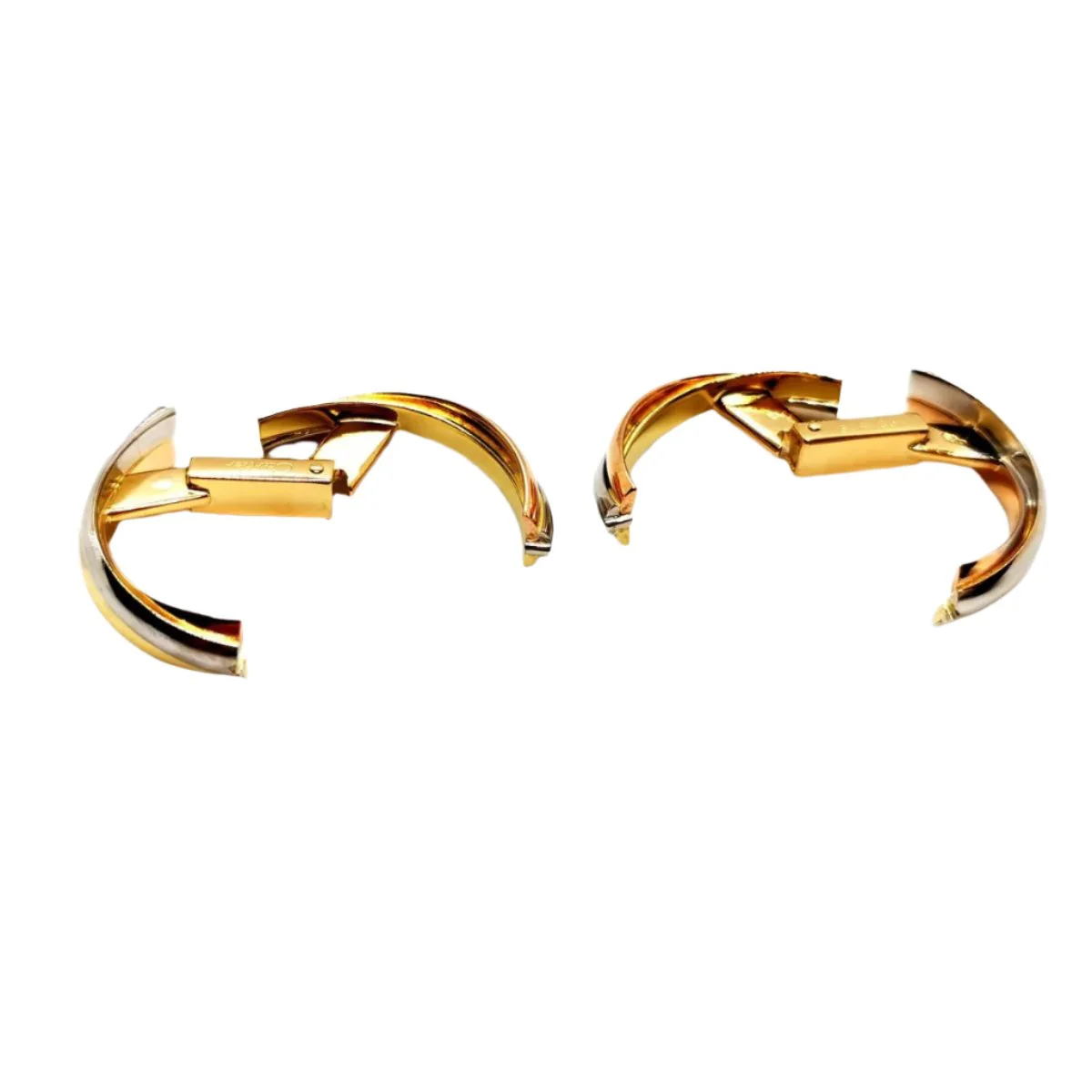 CARTIER "Trinity" cufflinks in yellow gold, white gold and pink gold - Image 5