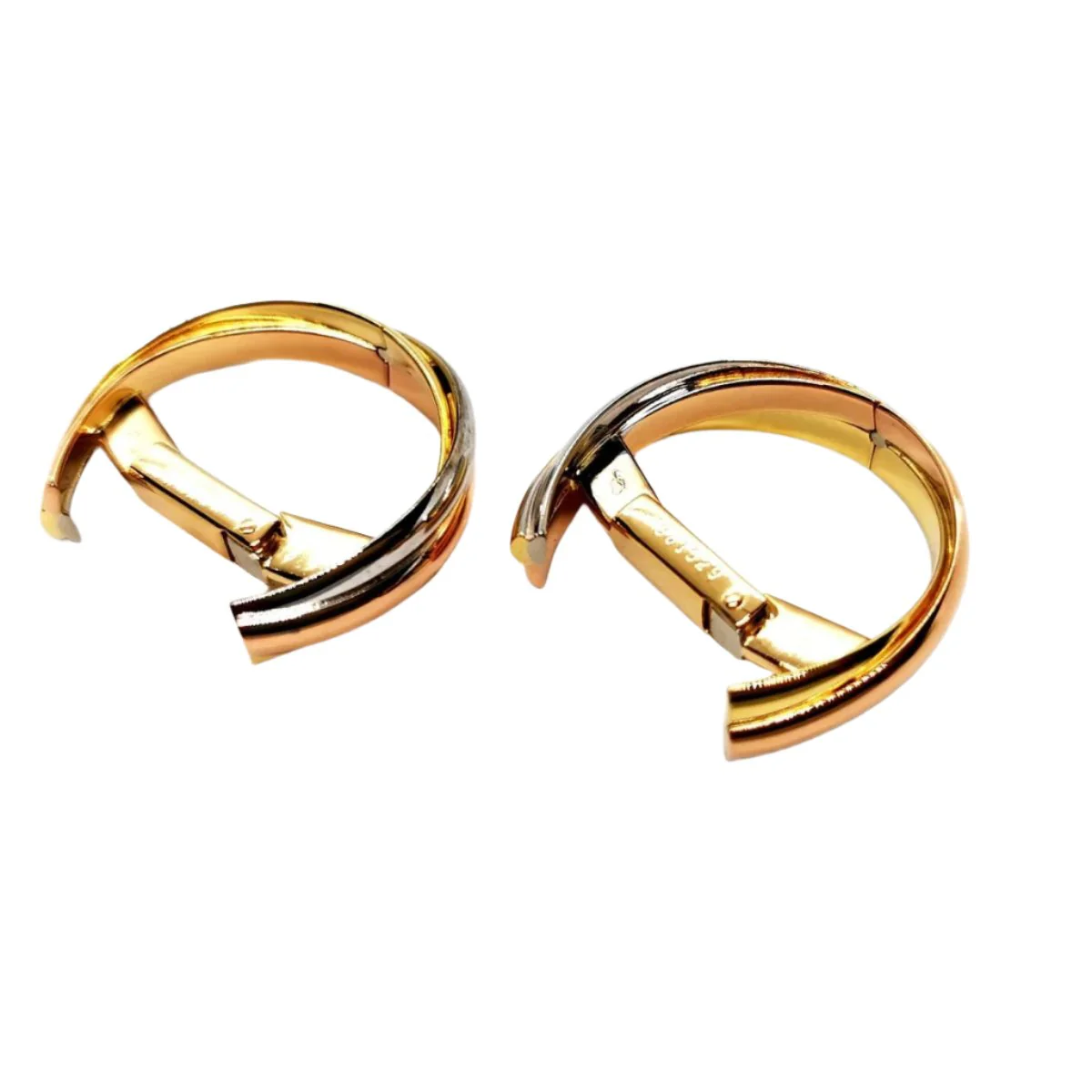 CARTIER "Trinity" cufflinks in yellow gold, white gold and pink gold - Image 7