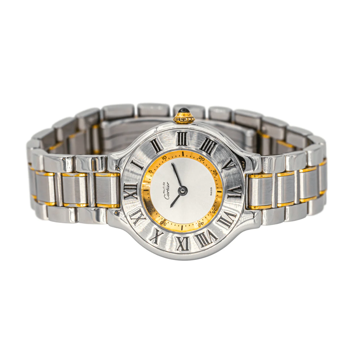 Watch CARTIER "Must de Cartier" in yellow gold, steel, silver and quartz - Image 5