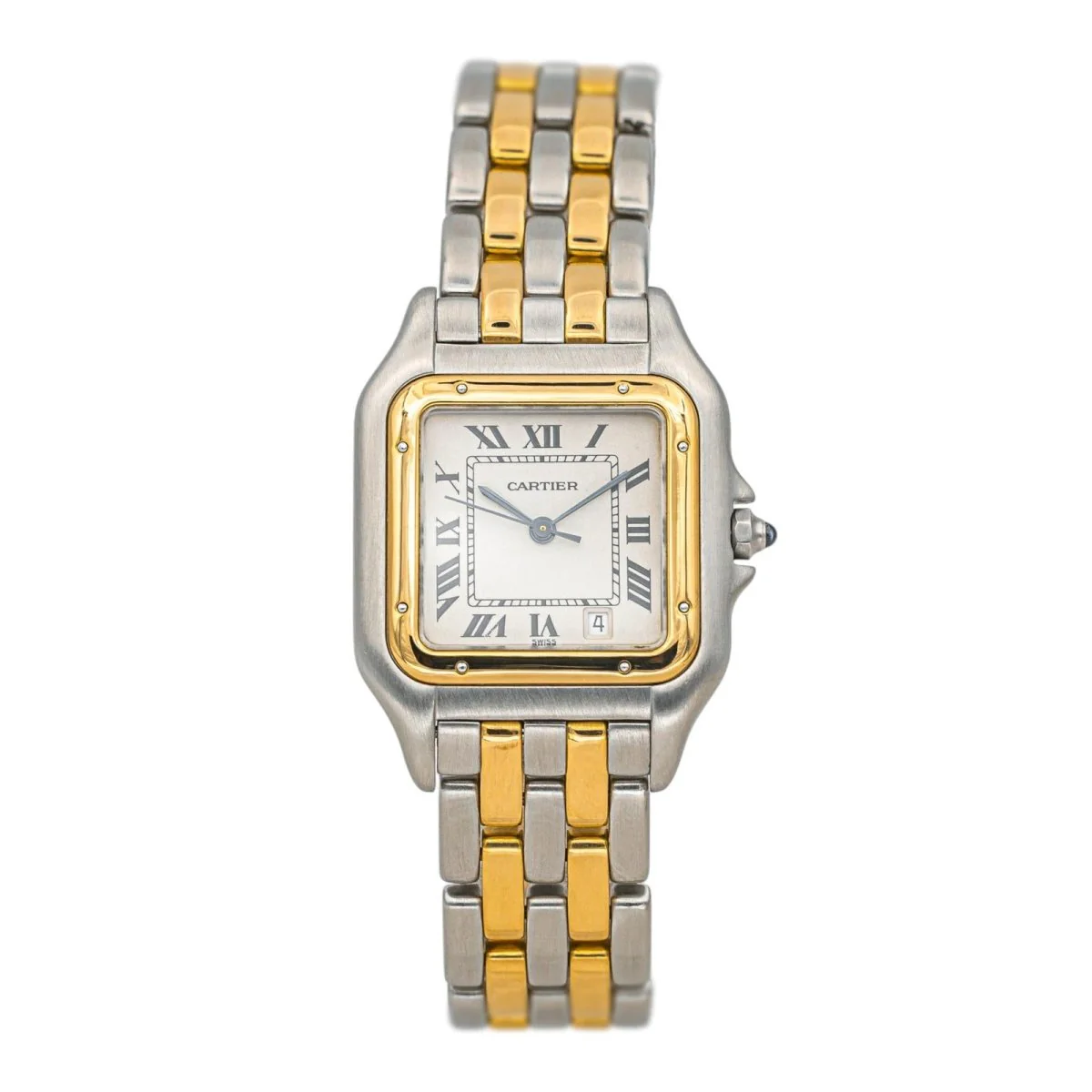 CARTIER "Panther" watch in yellow gold, steel and quartz