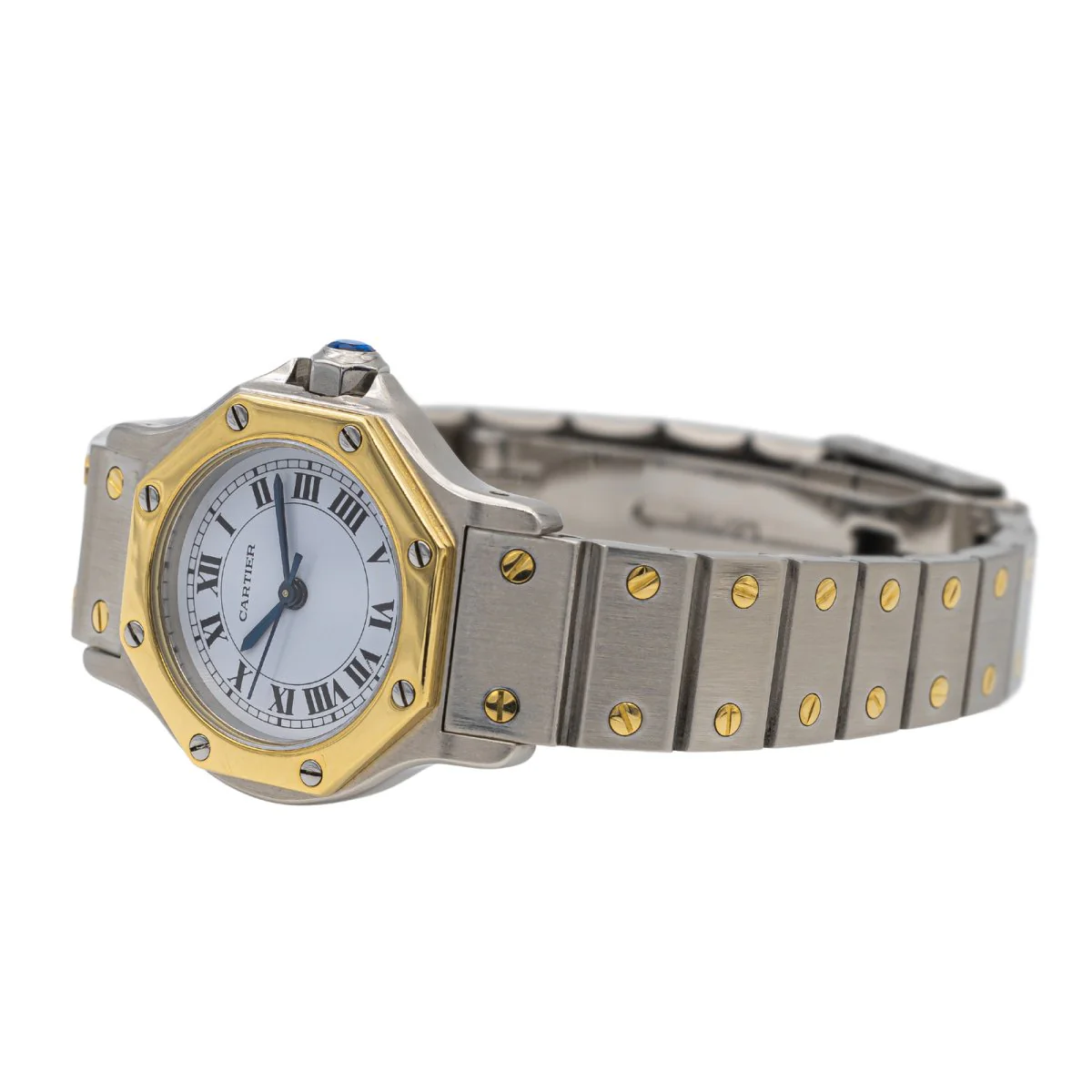 CARTIER "Santos octagonal" watch in yellow gold and steel - Image 5