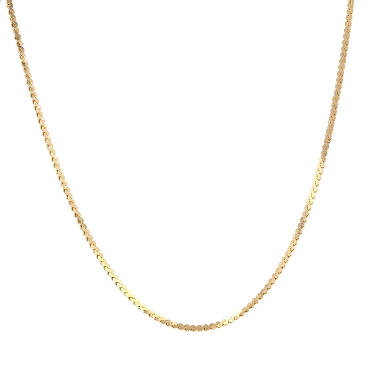 Yellow gold chain necklace