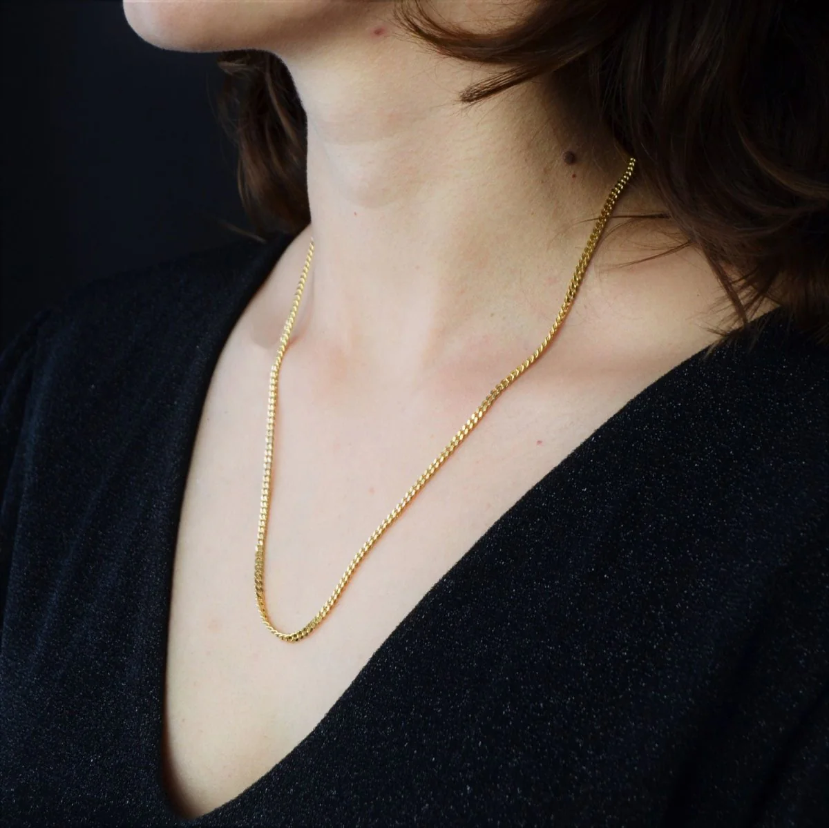 Yellow gold chain necklace - Image 2