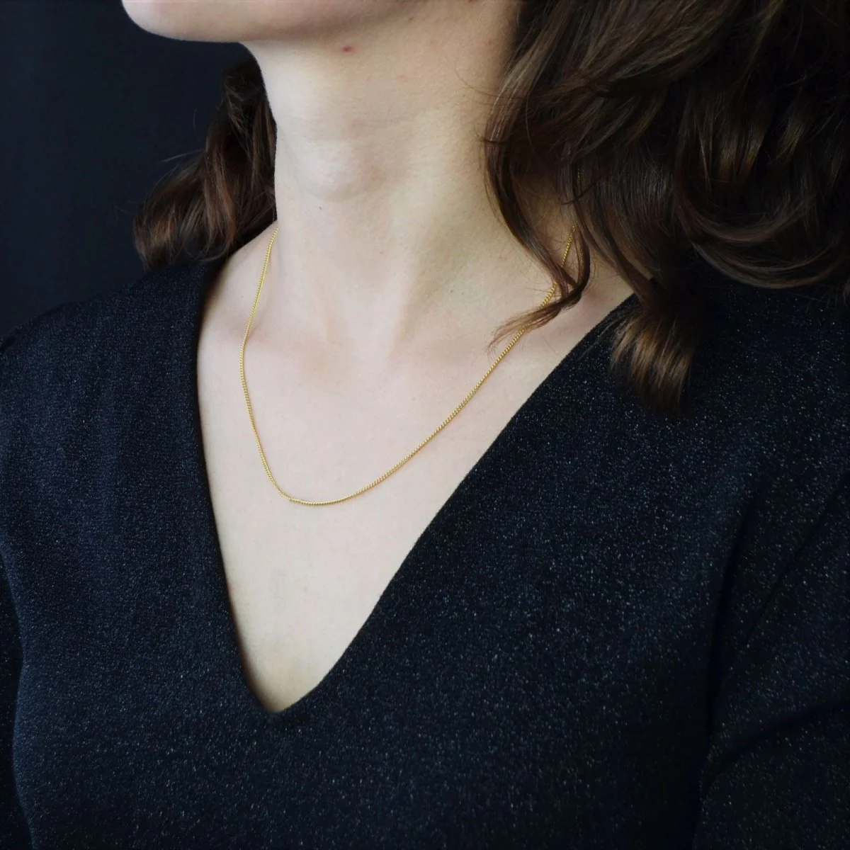 Yellow gold chain necklace - Image 2