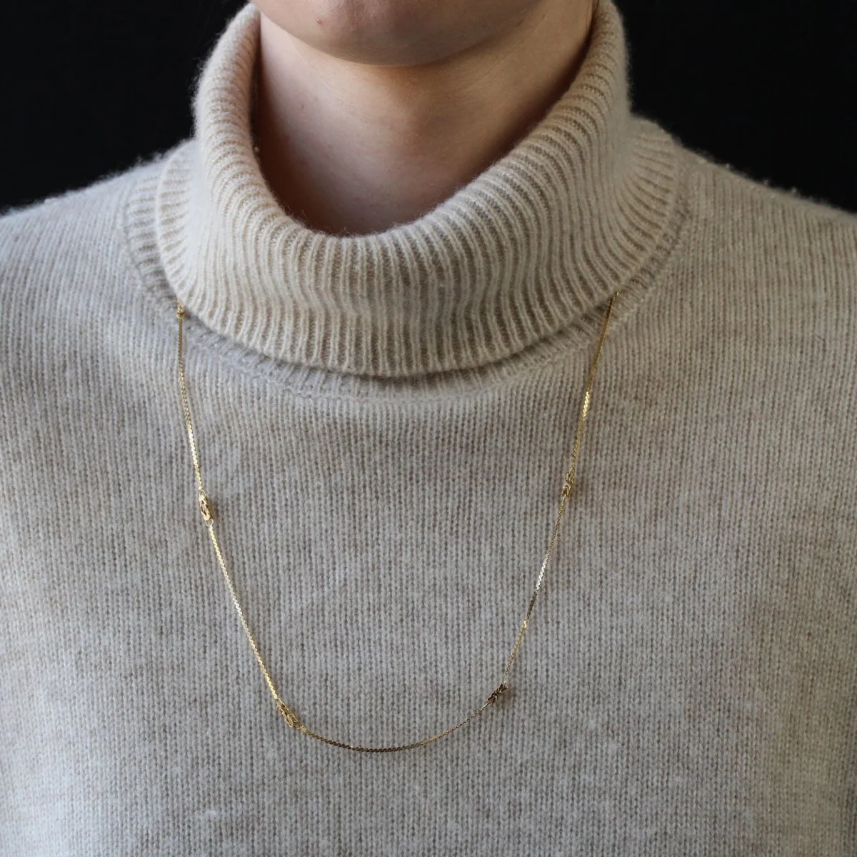 Necklace Mesh yellow gold - Image 2