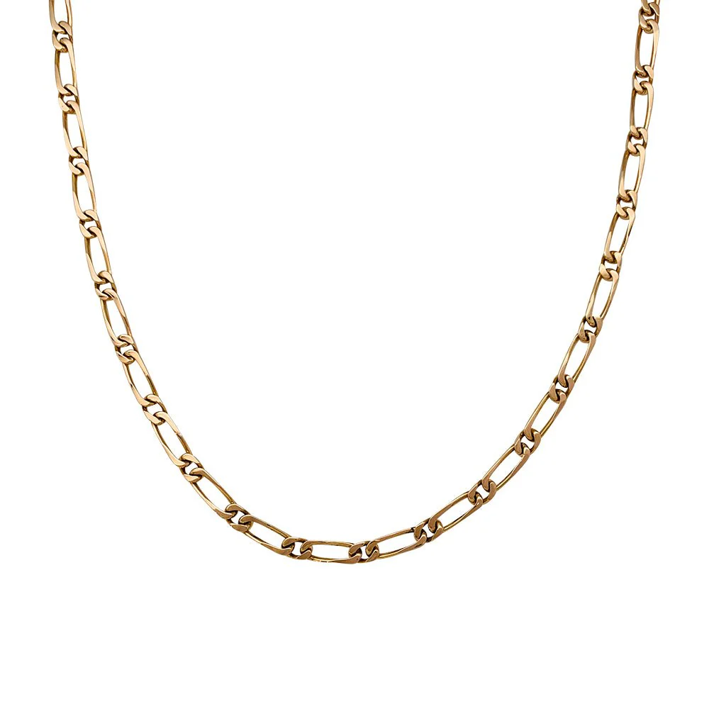 Figaro link chain in pink gold