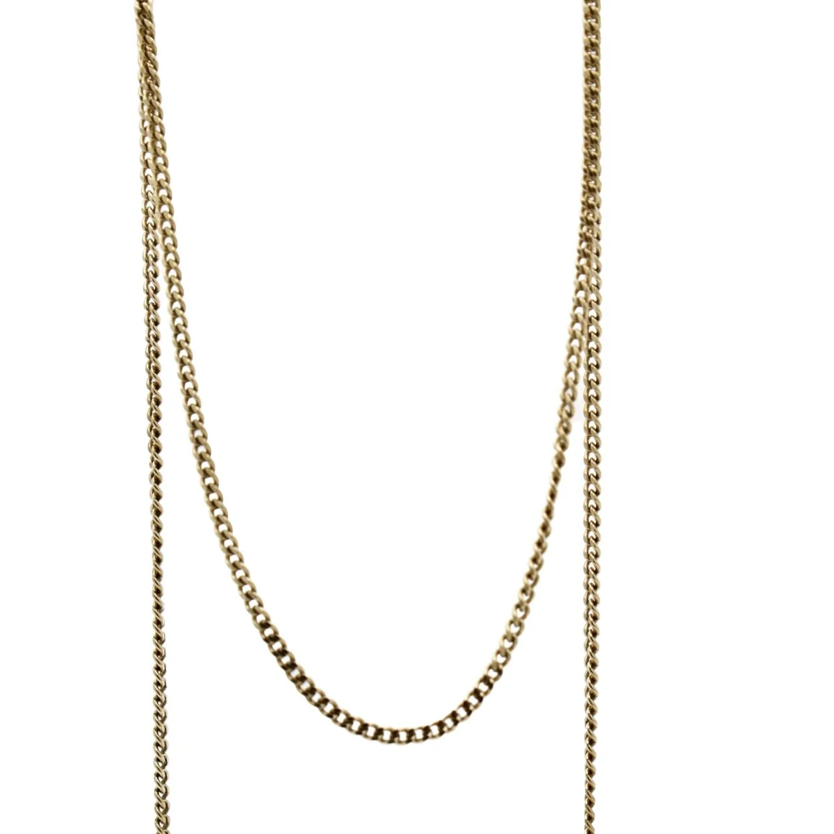 Collier maille gourmette en or jaune