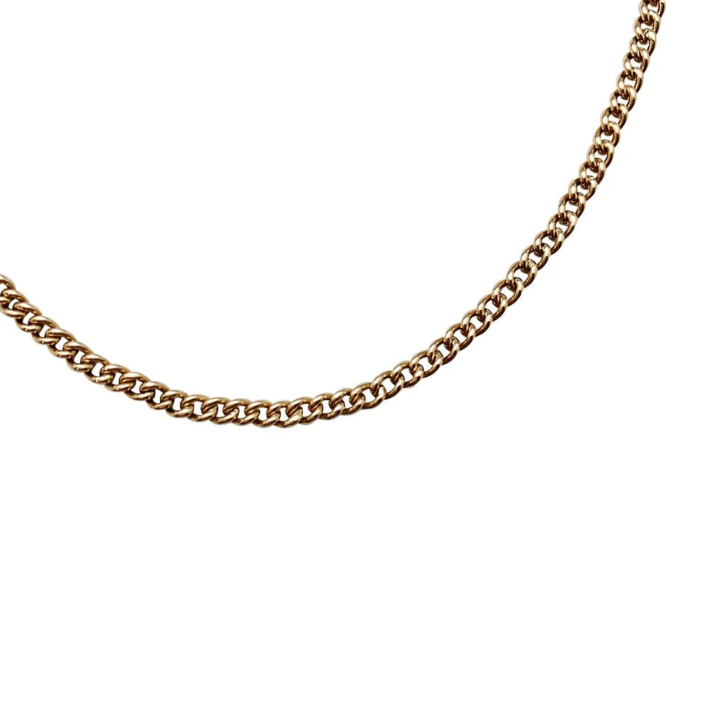 Yellow gold curb chain. - Image 3