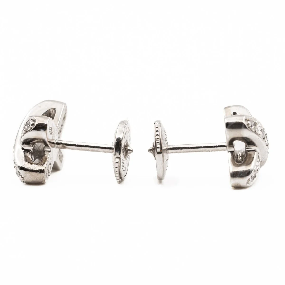 Puces CHAUMET “Liens” earrings in white gold and diamonds - Image 3