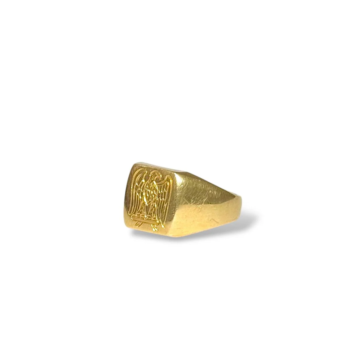 Ring Eagle" signet ring in yellow gold - Image 3