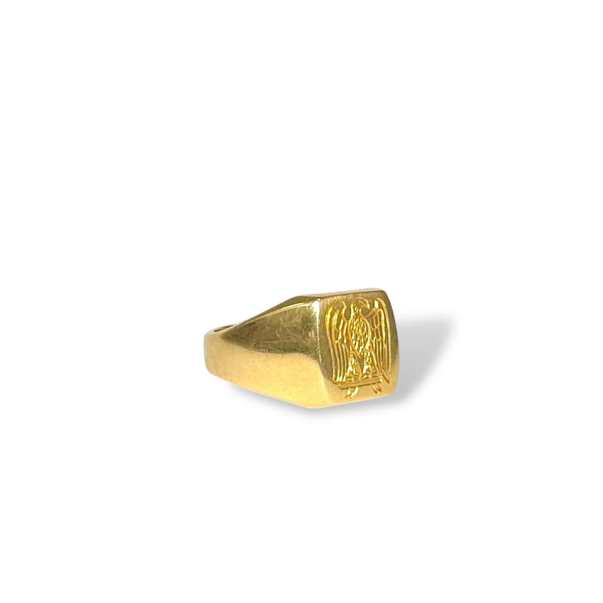 Ring Eagle" signet ring in yellow gold - Image 5