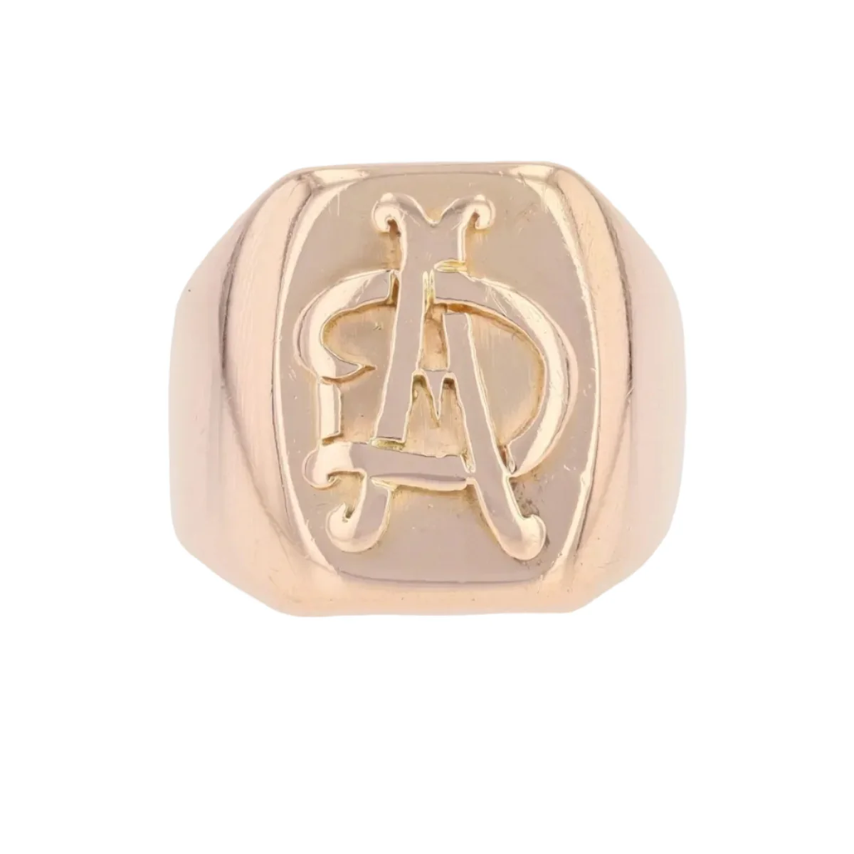 Rose gold signet ring