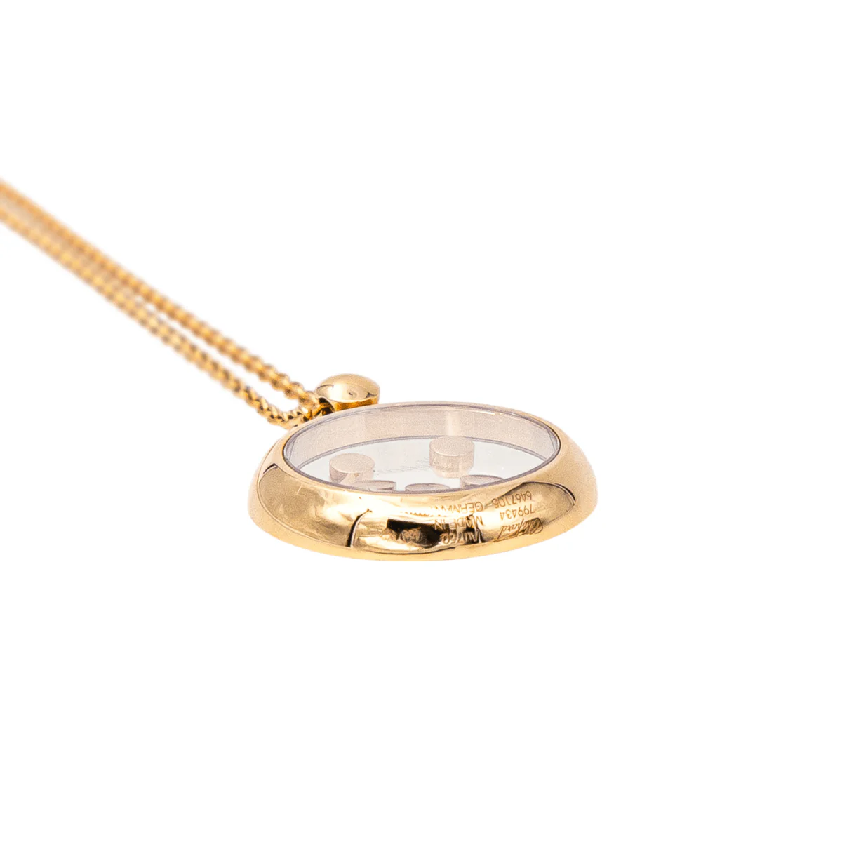 Necklace CHOPARD "Happy Diamonds Icons" pendant in rose gold, sapphire and diamonds - Image 5