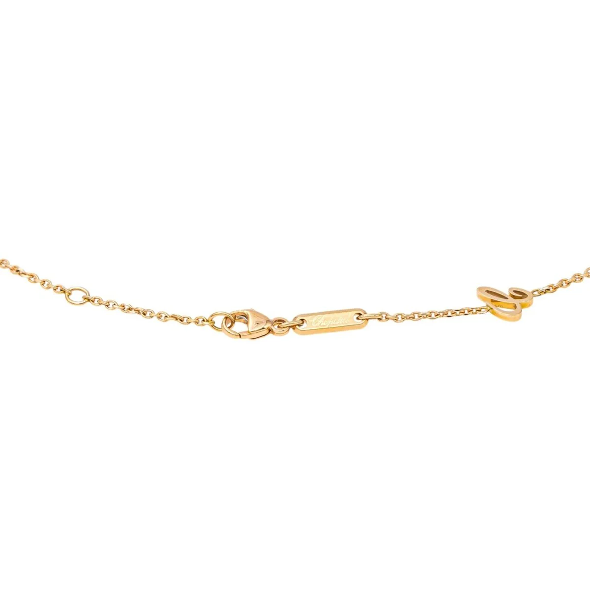Necklace CHOPARD "Happy Diamonds Icons" pendant in rose gold, sapphire and diamonds - Image 7