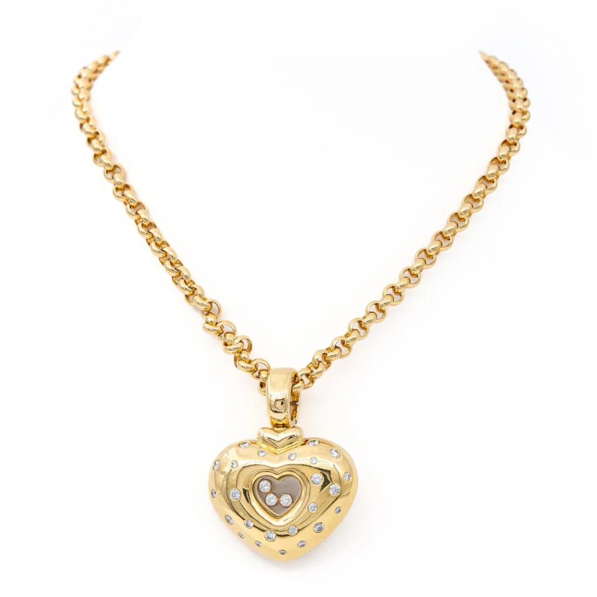 CHOPARD “Happy Diamonds” Pendant Necklace in yellow gold and diamonds - Image 5