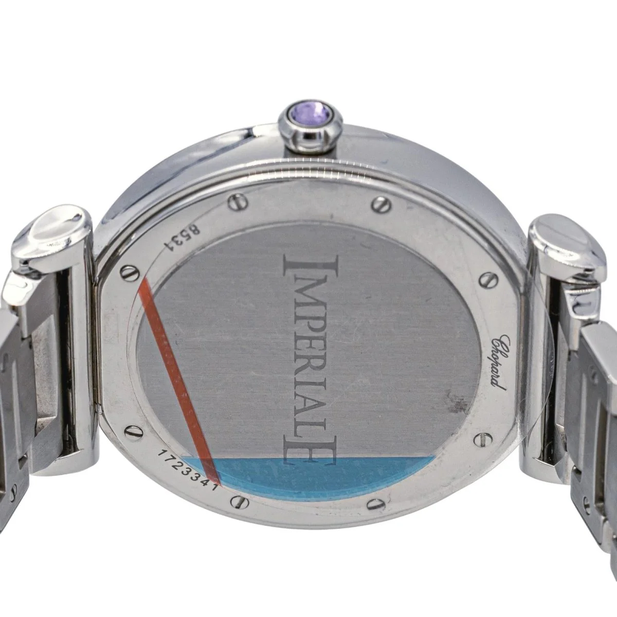 CHOPARD "Impériale" watch in steel, Mother-of-pearl, amethyst, Sapphire and Diamonds - Image 6