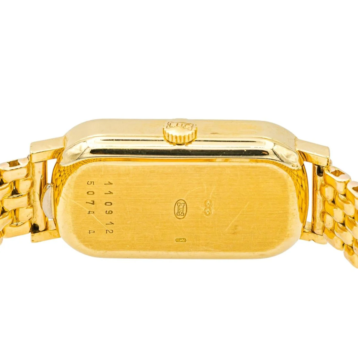 CHOPARD "Classic" watch in yellow gold, sapphire and diamonds - Image 6