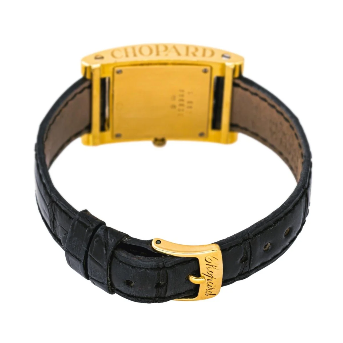 CHOPARD "Your Hour" watch in yellow gold, leather and quartz - Image 6