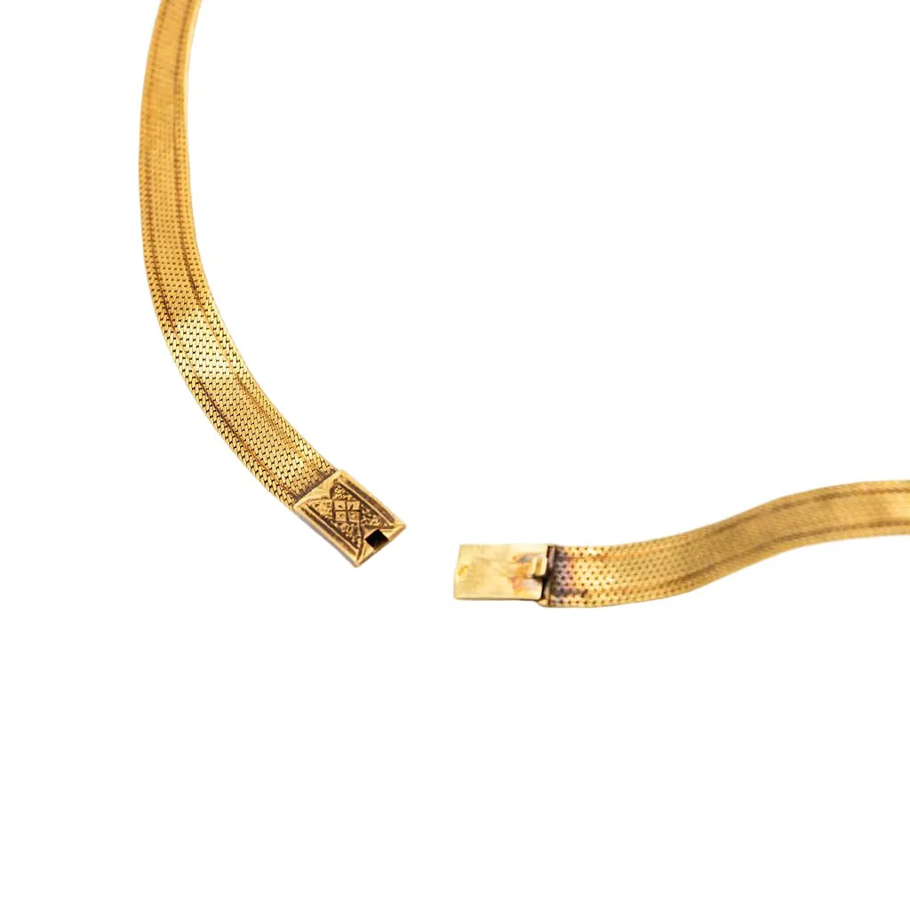 Necklace with 19th century tassels in yellow gold, silver, black enamel and diamonds. - Image 5