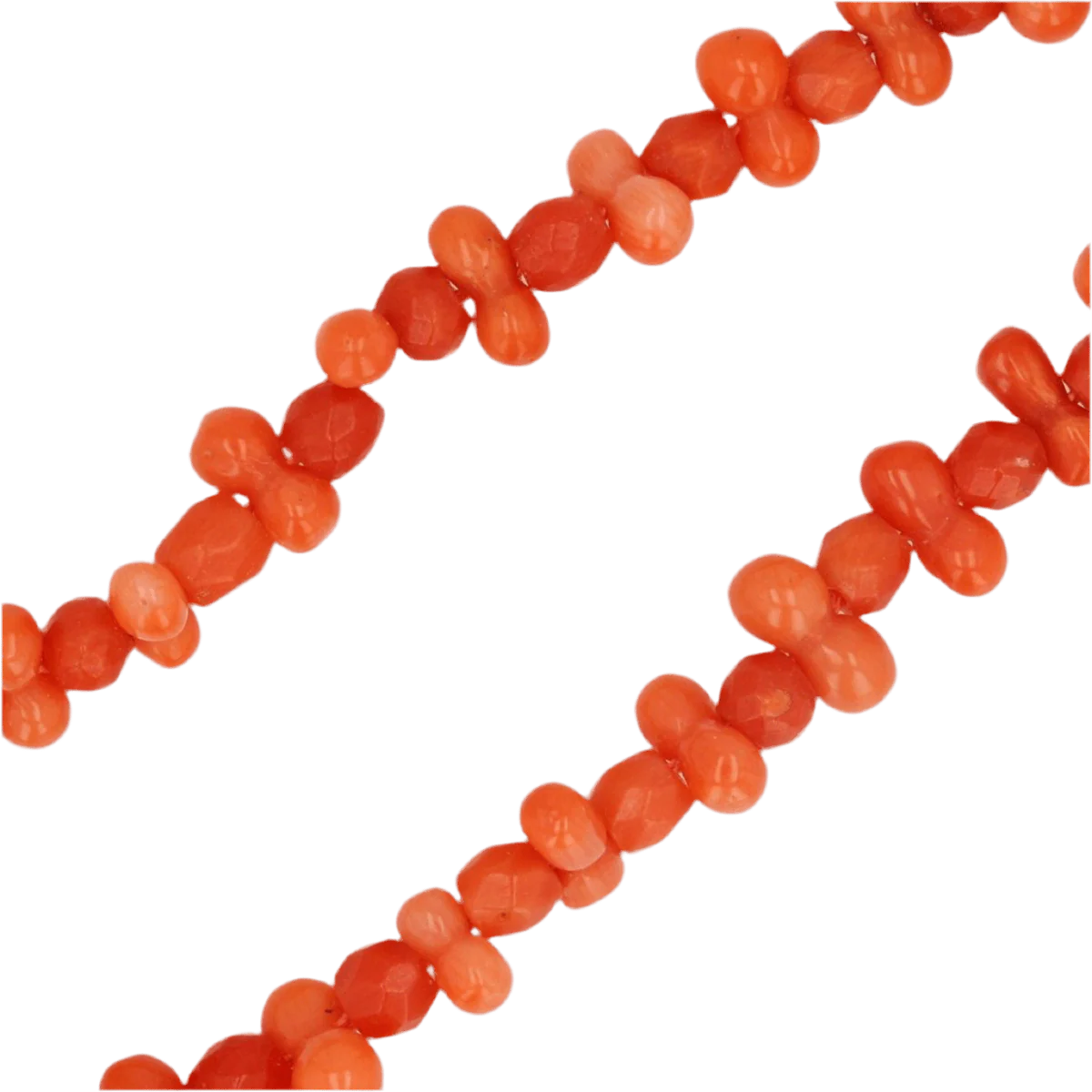 Necklace Long necklace in yellow gold, coral and pearls - Image 4