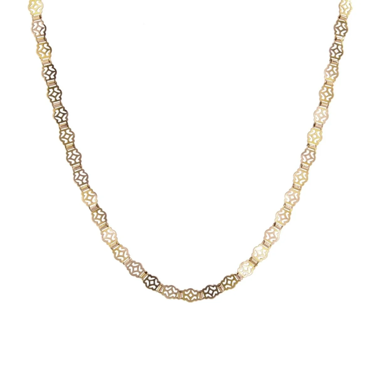 Rose gold mesh necklace