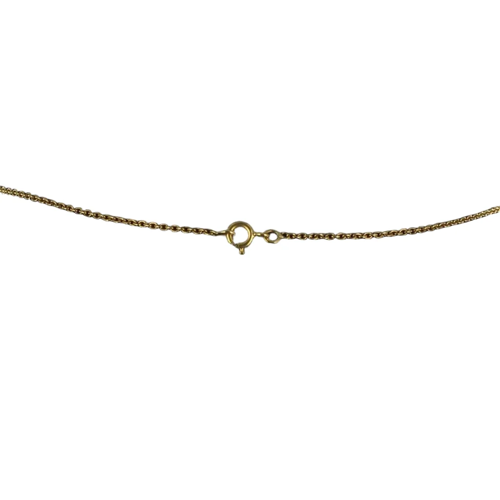 Gold chain necklace with pearl - Image 3