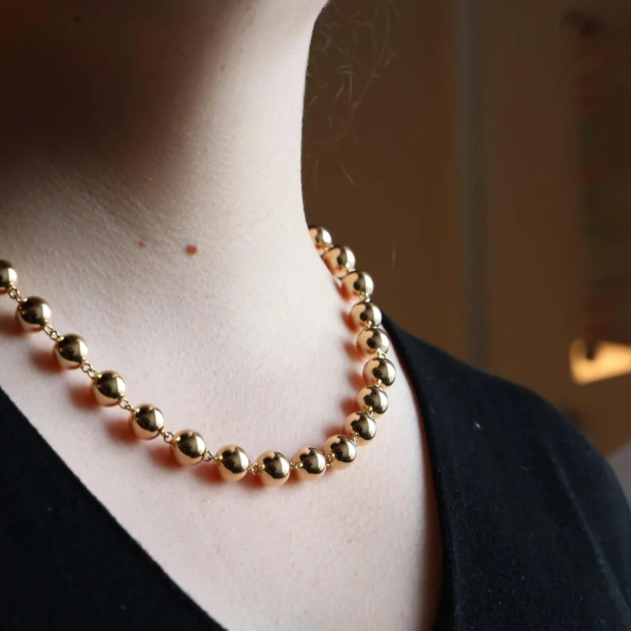 Marseillais necklace in yellow gold - Image 2