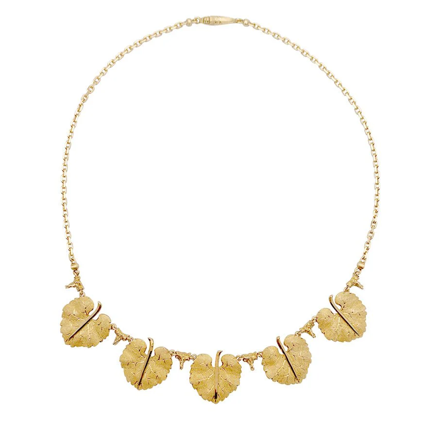BUCELLATI Leaves chain link necklace in yellow gold - Image 3