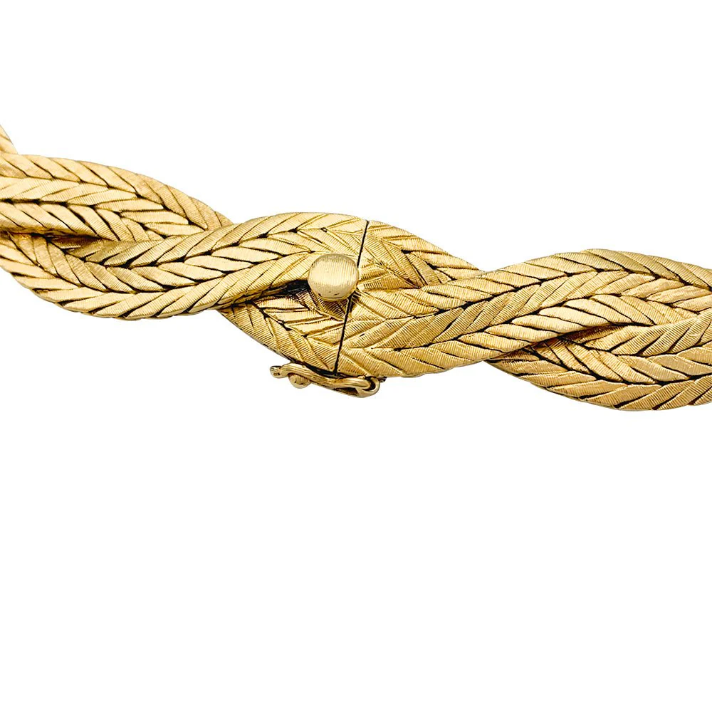 Buccellati necklace, yellow gold braid - Image 6