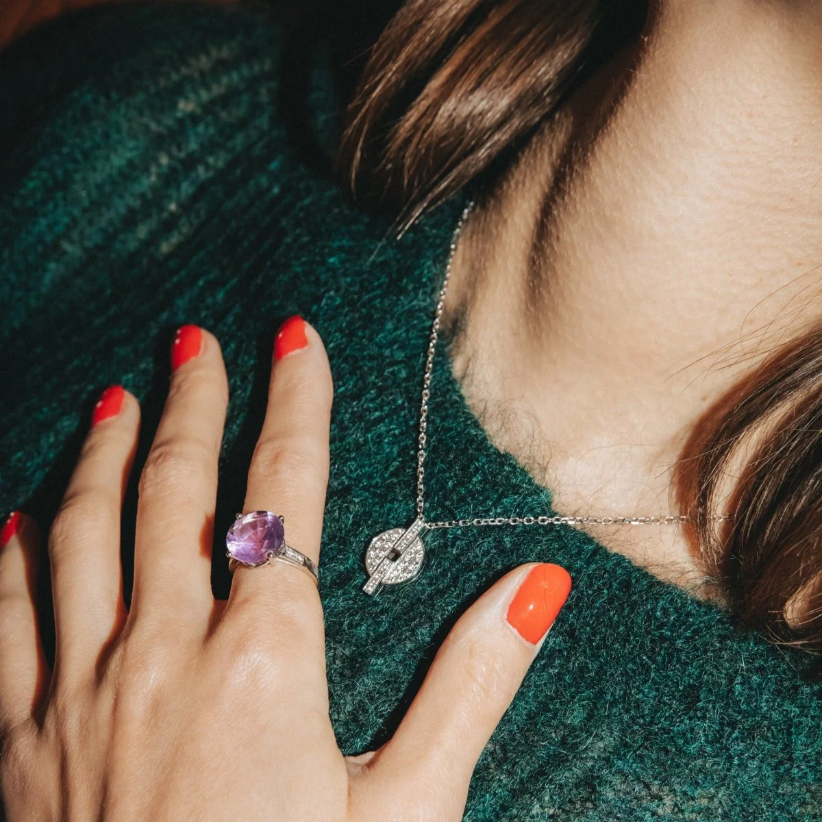 CARTIER “Himalia” Pendant Necklace in white gold and diamonds - Image 2