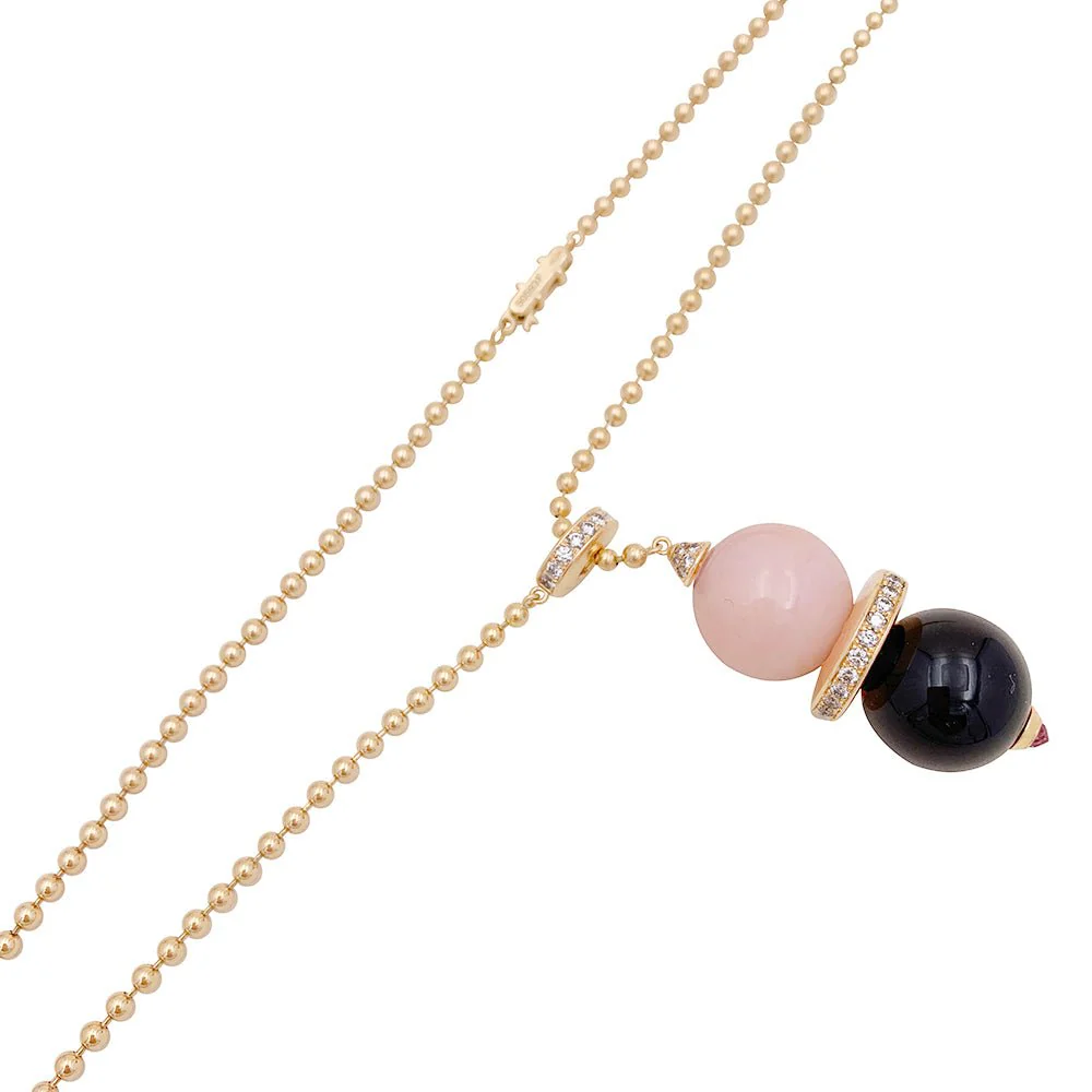 CARTIER “Evasion Joaillière” tie necklace in pink gold, opal, onyx, sapphire and diamonds - Image 5