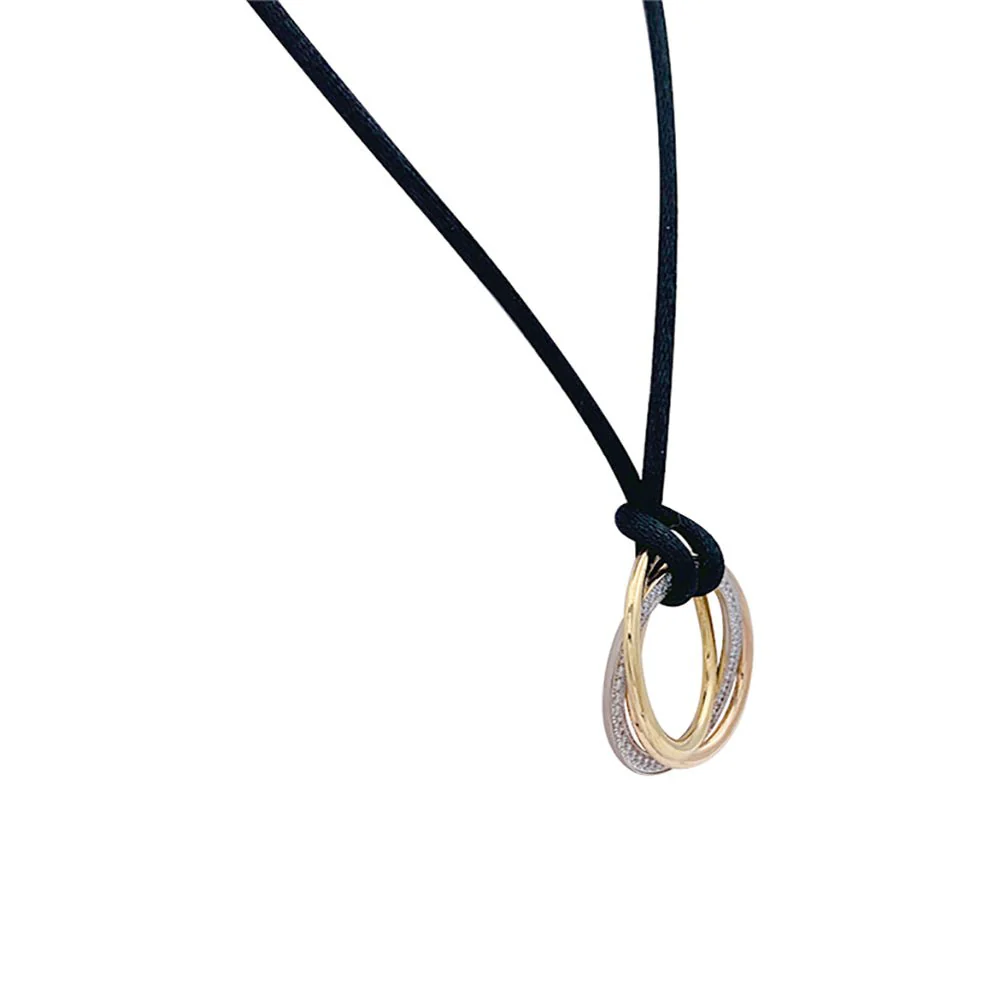 Cartier necklace, "Trinity", three golds, diamonds - Image 4