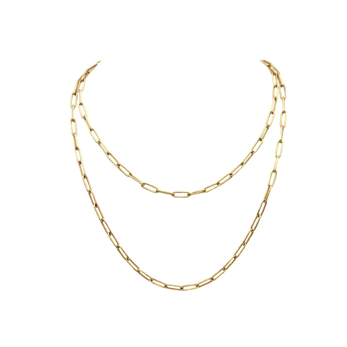Yellow gold chain necklace
