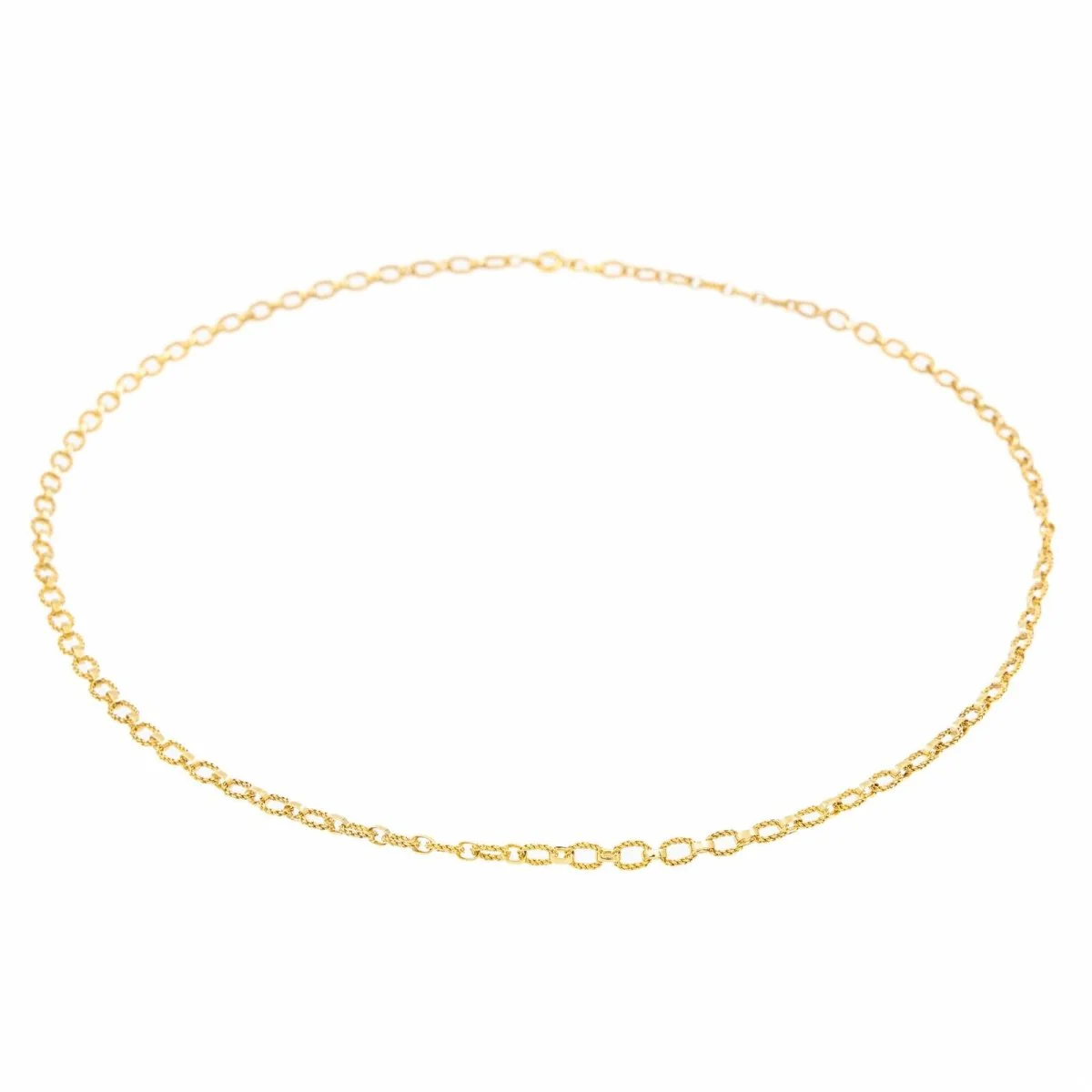 Filigree chain necklace in yellow gold - Image 3