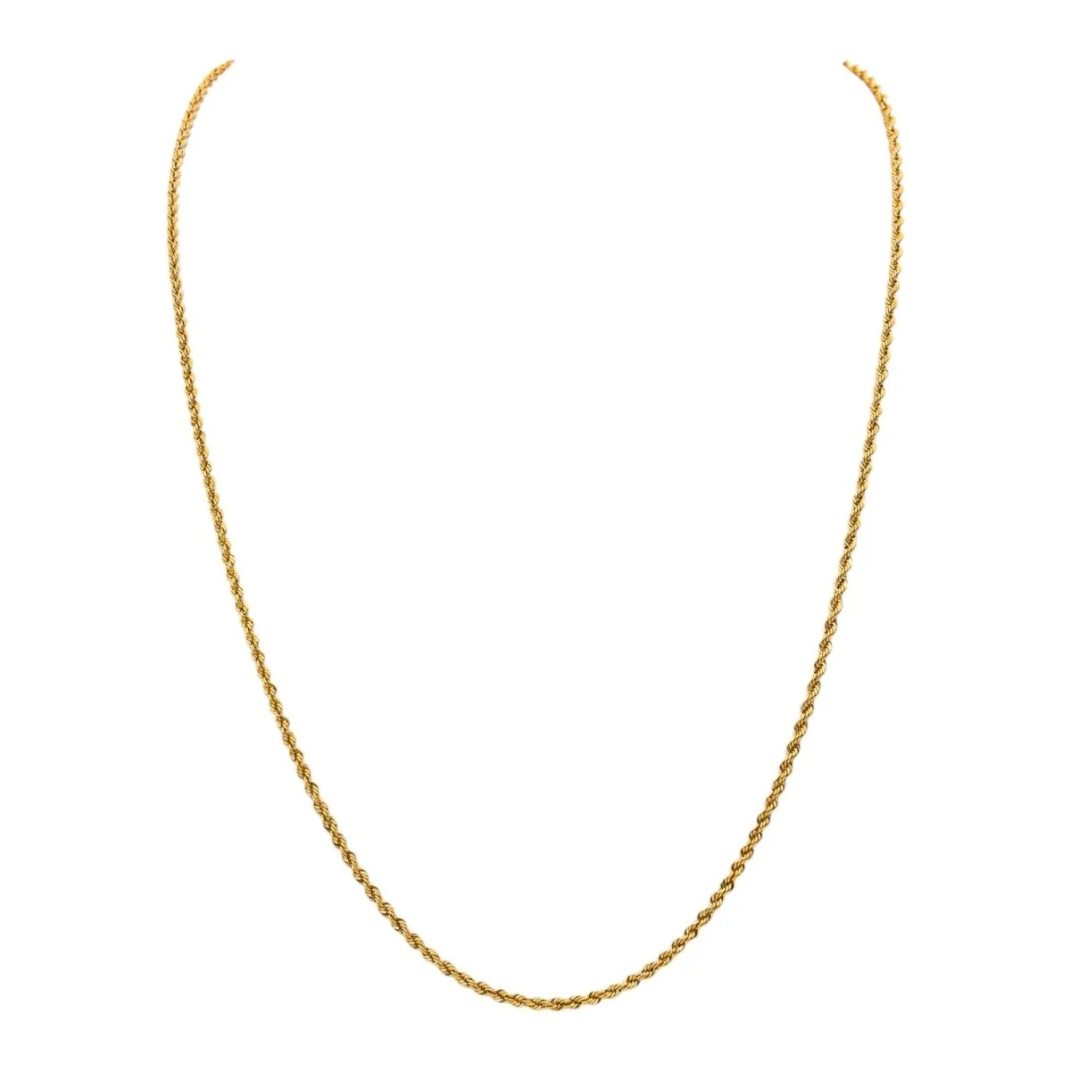 Yellow gold chain necklace