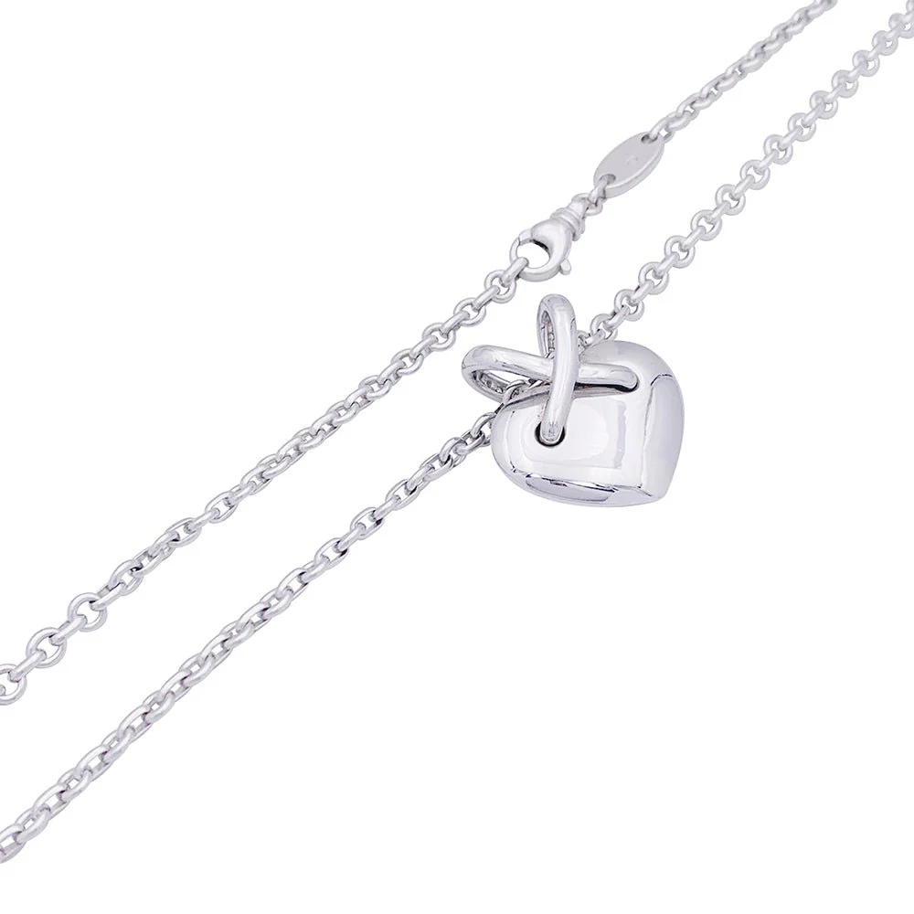 CHAUMET necklace, “Coeur Liens”, white gold and diamonds - Image 3