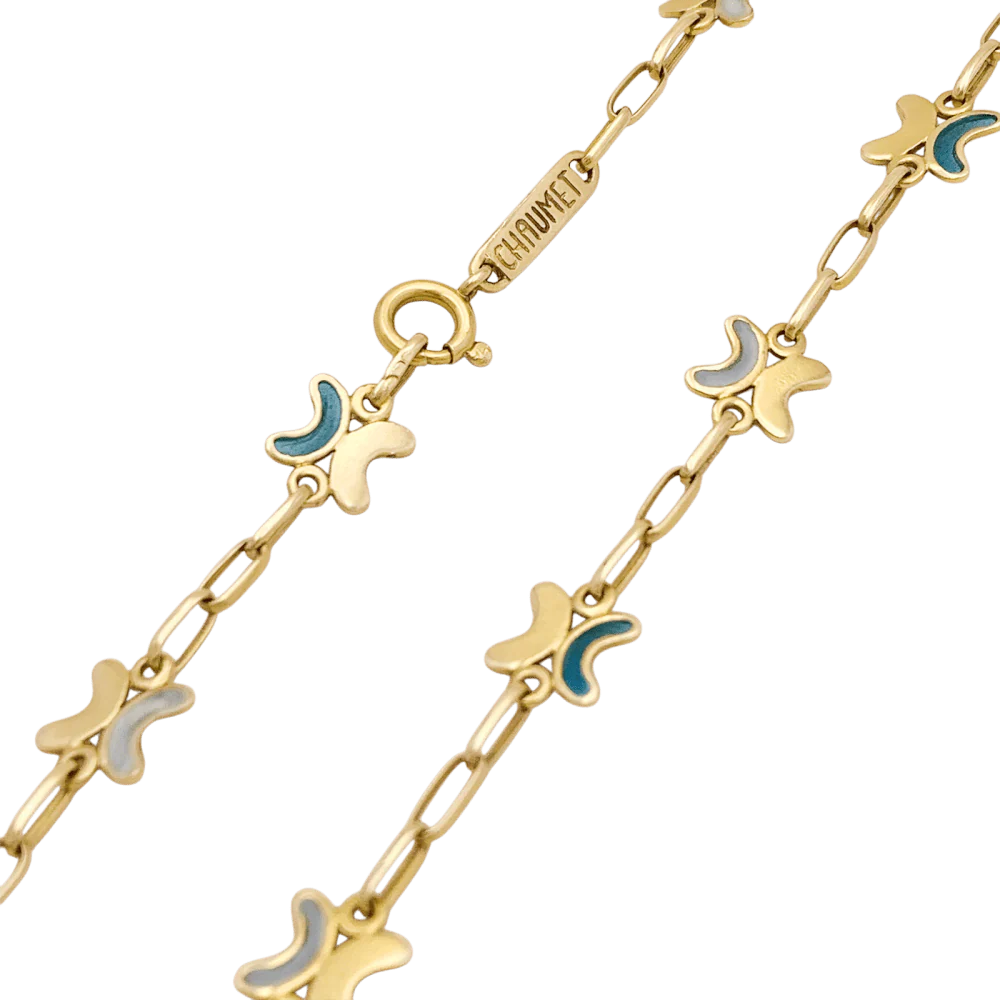 CHAUMET long necklace in yellow gold and enamel - Image 6